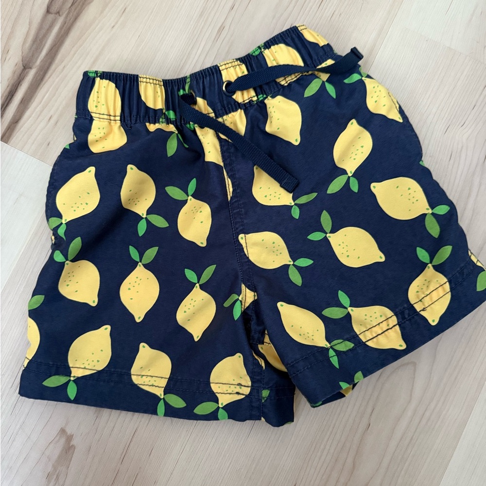 Lemons! 3T swim trunks from Hanna Andersson